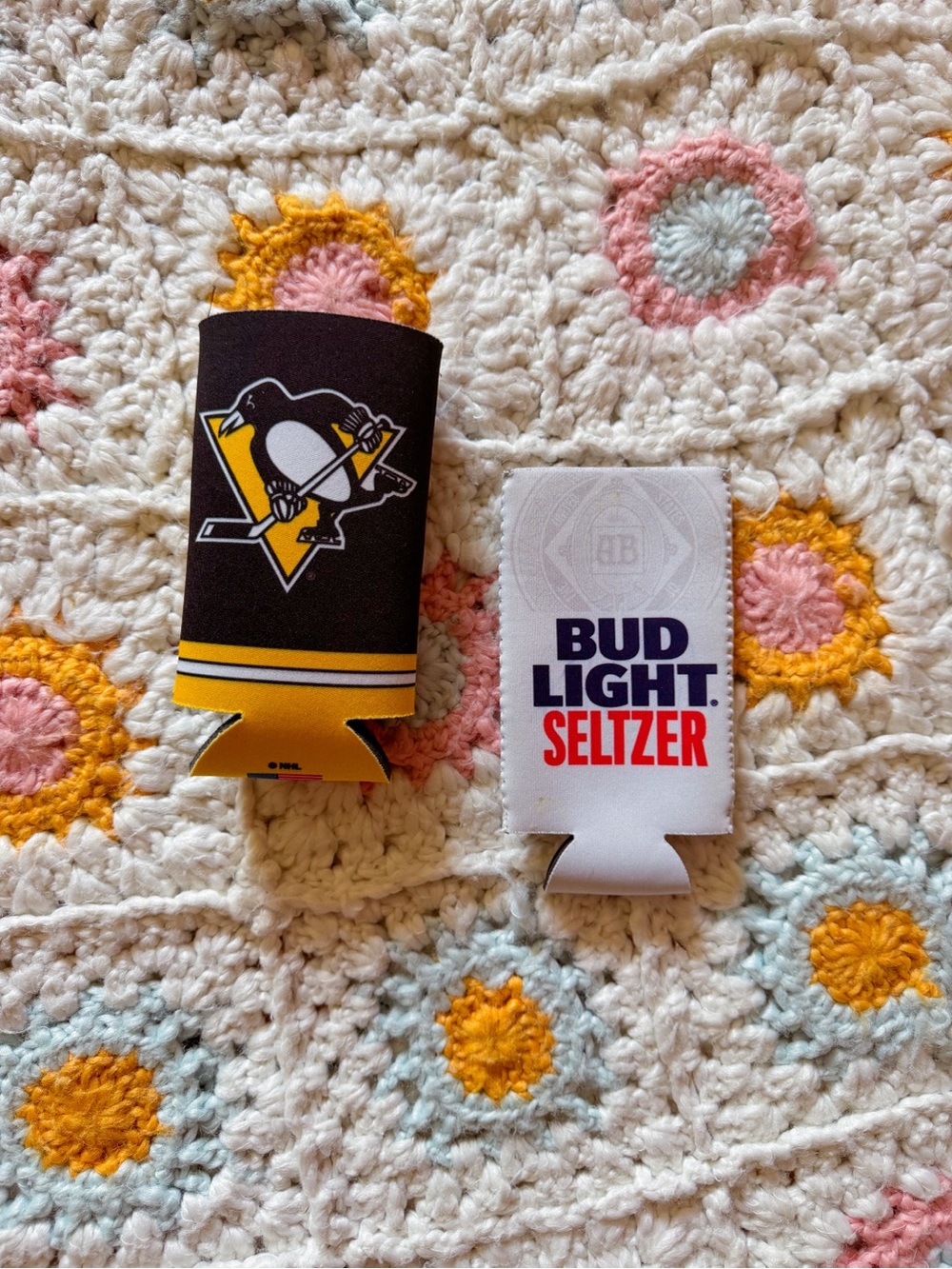 Chill & Cheer Bundle – Slim Can Koozie 2-Pack Penguins + Bud Light